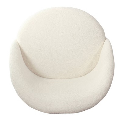 Sleek Cream Velvet Accent Chair with Matte Black Metal Legs