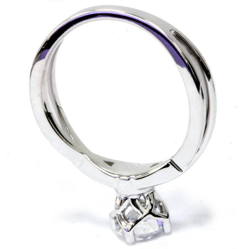 Pompeii3 1/2 Ct Round Solitaire Diamond Vintage Engagement Ring 14K White Gold, 3 of 6