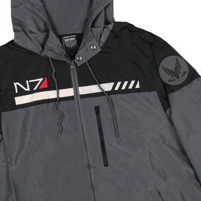 Mass Effect Men's N7 Logo Special Tactics Windbreaker Jacket With Hood (XL) — фото 3