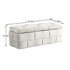 Alilang 43.70 inch Upholstered Woven Storage Bench with Soft Tufted Design-Beige - 4 of 4