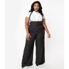 Unique Vintage Women's Plus Thelma Suspender Pants Black - 3 of 4