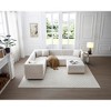Luxurious 100.8 Velvet Upholstered U-Shaped Corner Sectional Sofa with Ottoman, Vertical Channel Tufting, Gold Base, and 4 Pillows - 2 of 4