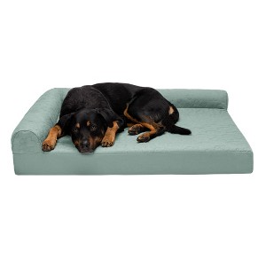 FurHaven Paw-Quilted Orthopedic Deluxe L-Chaise Dog Bed - 1 of 3