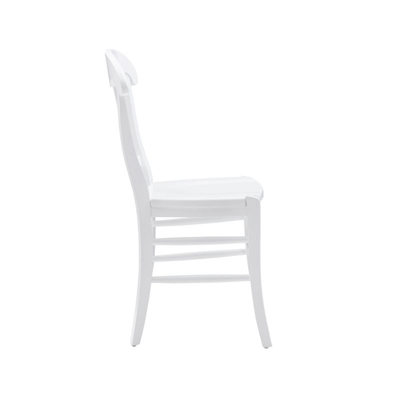 Set of 2 Emmett Ornate Splat Back Dining Chairs White - Linon, 6 of 14