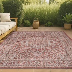 JONATHAN Y Sinjuri Medallion Textured Weave Indoor/Outdoor Area Rug - 1 of 4