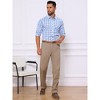 INSPIRE CHIC Men's Long Sleeve Checked Point Collar Plaid Dress Shirt - 2 of 4