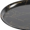 Kumasinova 21.2"Unique Mermaid End Table Exquisite Martini Table for Living Room,Modern Sofa Side Table Accent Pedestal Table,Art Deco,Black Marble - 4 of 4