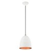 Livex Lighting Arlington 1 - Light Pendant in  White/Brushed Nickel - 3 of 4