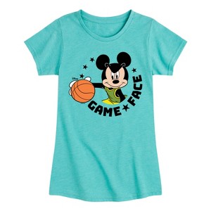 Girls' - Disney - Game Face Basketball Fitted Short Sleeve Graphic T-Shirt - 1 of 4