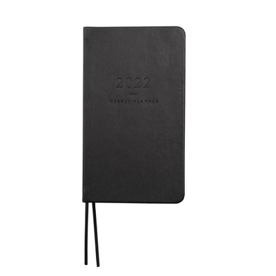 2021-22 Academic Planner Pocket Weekly Case Vegan Black - Russell & Hazel