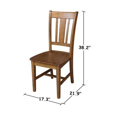Pecan High Back Solid Wood Dining Chair