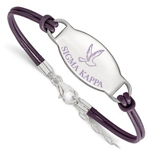 Black Bow Jewelry Sterling Silver Sigma Kappa Greek Life Strand Bracelet 7 Inch - 1 of 3