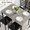 5 Piece Kitchen Dining Room Table Chair Set for Small Space, Indoor Modern Dinette Set for 4, Square Dinner Table Set for Dinette, Breakfast - 4 of 4