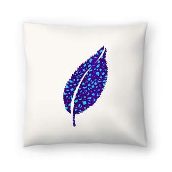 Indigo Leaf By Modern Tropical Throw Pillow - Americanflat Botanical