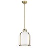 Pearson Collection Brushed Nickel Caged Pendant Light - 1 Bulb, Dimmable, Industrial Style - 3 of 4