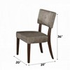 Homy Casa Upholstered Dining Chairs Set of 2, Wood Frame, Modern Comfort,Gray - 3 of 4