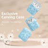 BONGEEK for AirPod Case 2nd 1st Generation Case Cover, Flower Engraved Full Protective Case Soft Silicone Pattern LED Visible,Sky Blue - 2 of 4