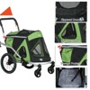 VisioGear 2-In-1 Bike Stroller, Foldable Dog Bike Stroller with Quick Release Wheels, Safety Leash for Medium Dogs, Green, 59"*26.75"*37.5" - 4 of 4