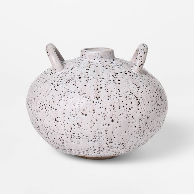 Small Matte Ceramic Speckle Glaze Vase - Threshold™ designed with Studio McGee: Handled Amphora, 5.91" Height