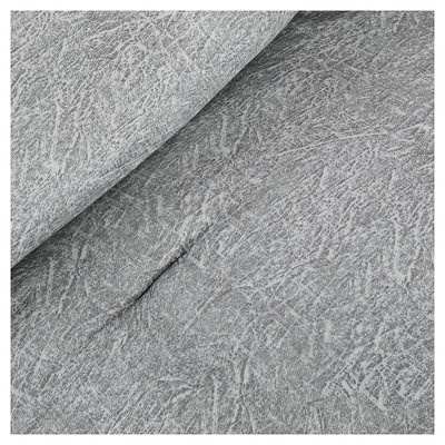 Gray King Faux Suede 7-Piece Comforter Set with Decorative Pillows