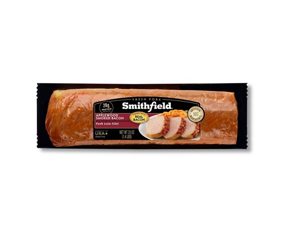 Smithfield Applewood Smoked Bacon Pork Loin Filet - 23oz