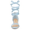 Allegra K Women's Open Toe Block Heel Lace Up Sandals - 2 of 4