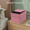UNISOAR Biometric Fingerprint Jewelry Safe for Home , Leather Wrapped Safe, Slide-Away Drawer, Digital Keypad & Fingerprint Lock - 2 of 4