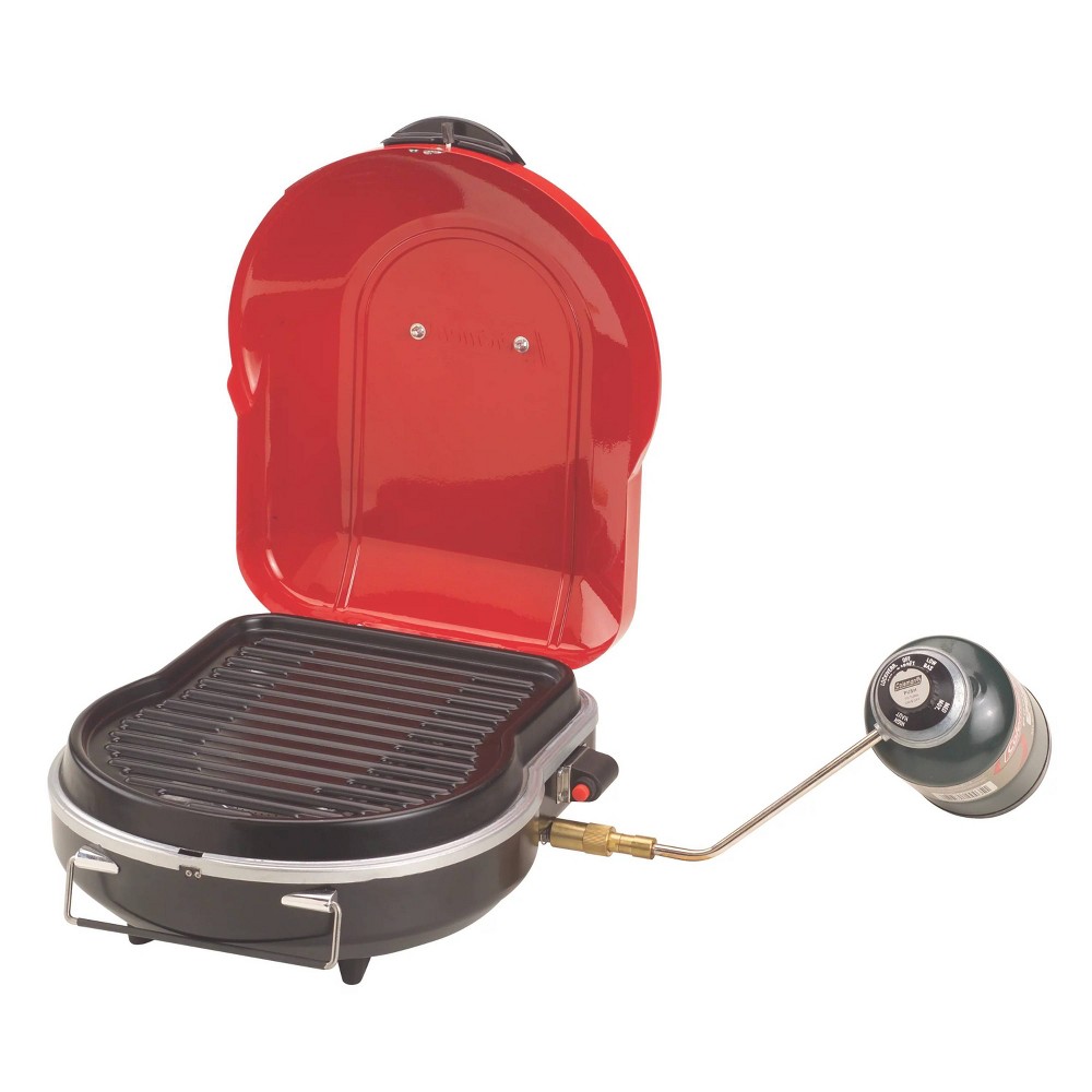 UPC 076501228731 product image for Coleman Fold N Go Propane Gas Grill - Red | upcitemdb.com