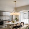 CityFurn LED Drum Chandelier Alabaster Pendant Lights - 4 of 4