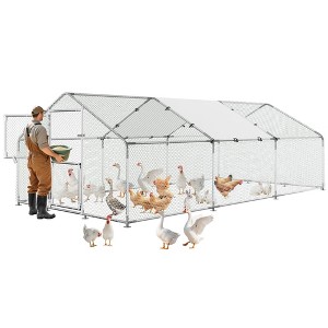 Heavy-Duty Large Outdoor, Waterproof & UV-Resistant Metal Poultry Cage, Backyard Farm Hen House - 1 of 4