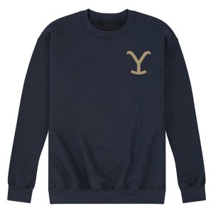 Men's - Yellowstone - Y Brand Left Chest Graphic Fleece Sweatshirt - 1 of 4