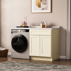 Kitchen Base Cabinet, Unassembled Cabinet with Adjustable Shelf without Top - 1 of 4