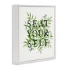 Stupell Industries Seat Yourself Botanical Leaf Bathroom Framed Giclee Art - 2 of 4