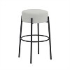 CIPACHO 30" Tall, Round High Bar Stools, Set of 2 - Contemporary upholstered dining stools- Includes sturdy hardware support legs - 3 of 4