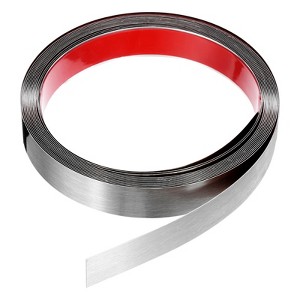 Unique Bargains Self-Adhesive Stainless Steel Mirror Finish Peel and Stick Wall Trim - 1 of 4