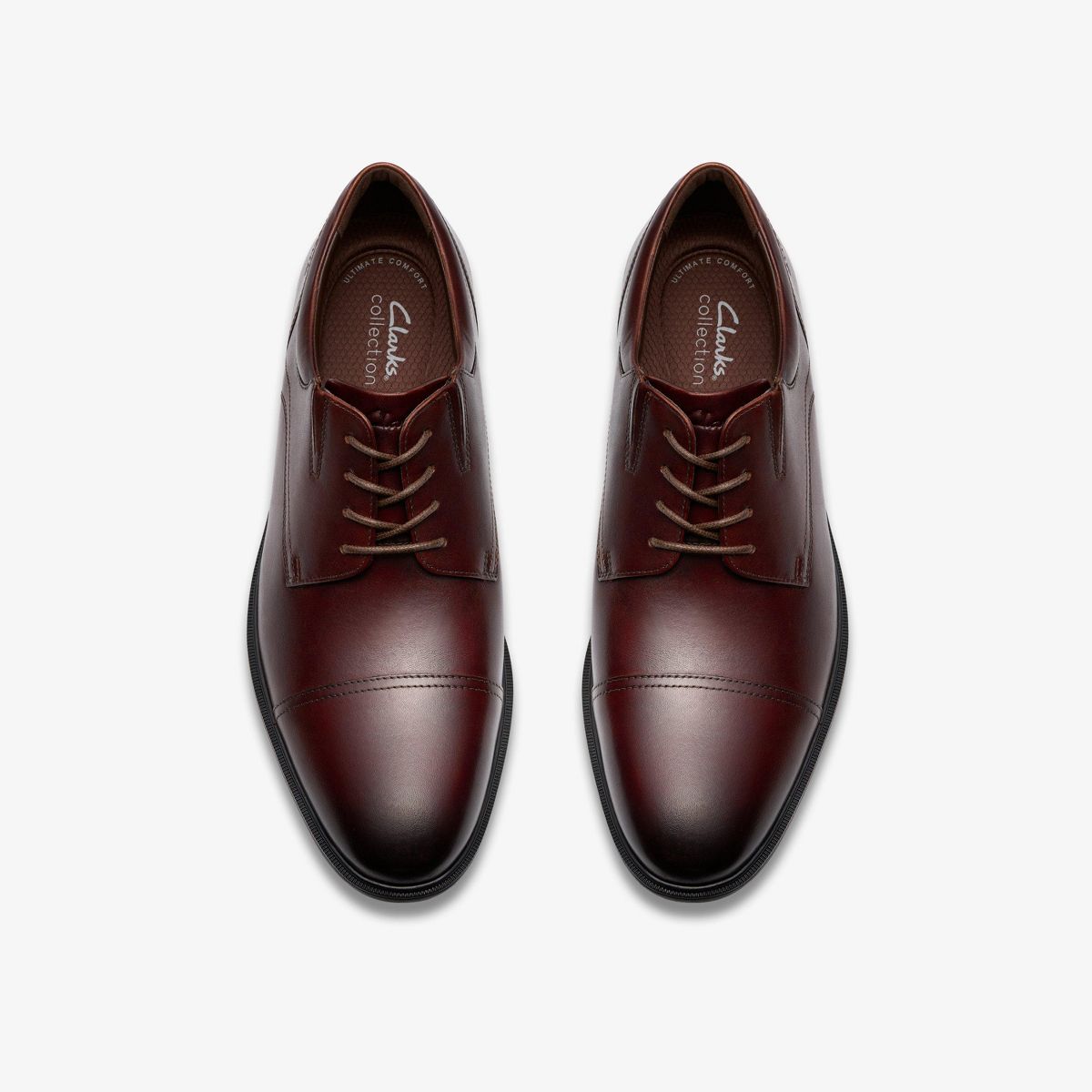 Clarks Mens Steadwell Cap Mahogany Shoes - thumbnail 6
