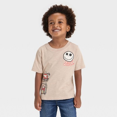 Toddler Boys' The Nightmare Before Christmas Short Sleeve Graphic T-Shirt - Beige