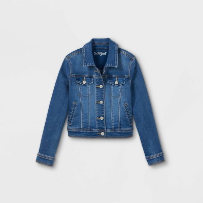 Girls' Jean Jacket - Cat & Jack™ Medium Wash L