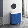 Classic Bathroom Vanity with Ceramic Basin and Solid Wood Legs - 3 of 4