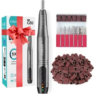COSLUS Cordless Nail Drill Electric File: Professional for Acrylic Gel Dip Powder Nails Portable Nail Drill Machine Kit - 1 of 4