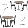Dining Table Set for 2, Kitchen Table & Chair Sets for 2, Round Kitchen Table for Small Space, Apartment, Breakfast Nook - 4 of 4
