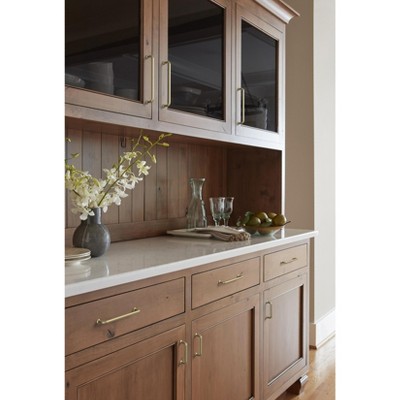 Modern Golden Champagne 6-5/16 inch Center-to-Center Cabinet Bar Pull