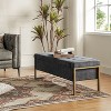 Octavio Modern Upholstered Flip Top Storage Bench with Metal Legs|ART OF LIVING DESIGNS - 3 of 4