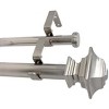 Urbanest Pila Flat Button 1-inch 3-4 inch Double Drapery Curtain Window Rod Set - 4 of 4