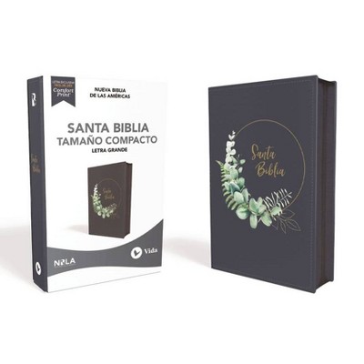 Nbla Santa Biblia Ultrafina, Tamaño Compacto, Leathersoft, Azul Grisáceo, Con Cierre, Edición Letra Roja - Large Print (Leather Bound)