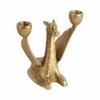 Boho Giraffe Candle Holder - Decorative Metal Taper & Pillar Candle Stand - Unique Home & Office Decor for Living Room, Bedroom - 6" Gold - 3 of 4