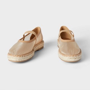 Women's Celia Mesh Mary Jane Espadrille Flat with Memory Foam Insole - Universal Thread™ Tan - 1 of 4