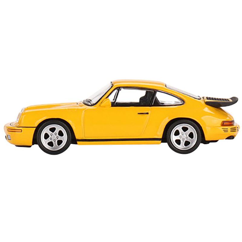 1987 RUF CTR Blossom Yellow with Black Stripes Limited Edition to 3000 pcs 1/64 Diecast Model Car by True Scale Miniatures, 2 of 5