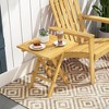 Tangkula Patio Folding Side Table w/X-shaped Legs Slatted Tabletop for Backyard Outdoor - 4 of 4