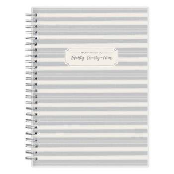 Ivory Paper Co 2024 Planner with Notes Pages 8.625"x5.875" Weekly/Monthly Wirebound Frosted Cover Wyatt Gray